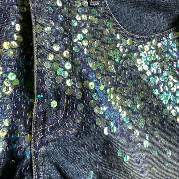 Younique Sequins Strechy Flare Jeans - Picture 6 of 6